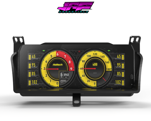 Digital Display Dash Mount to suit a Haltech uC-10 Display Screen which is a direct fit OEM factory fit which has a perfect interior black paint finish.