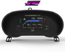 Digital Display Dash Mount to suit a AiM MXS Strada Display Screen which is a direct fit OEM factory fit which has a perfect interior black paint finish.