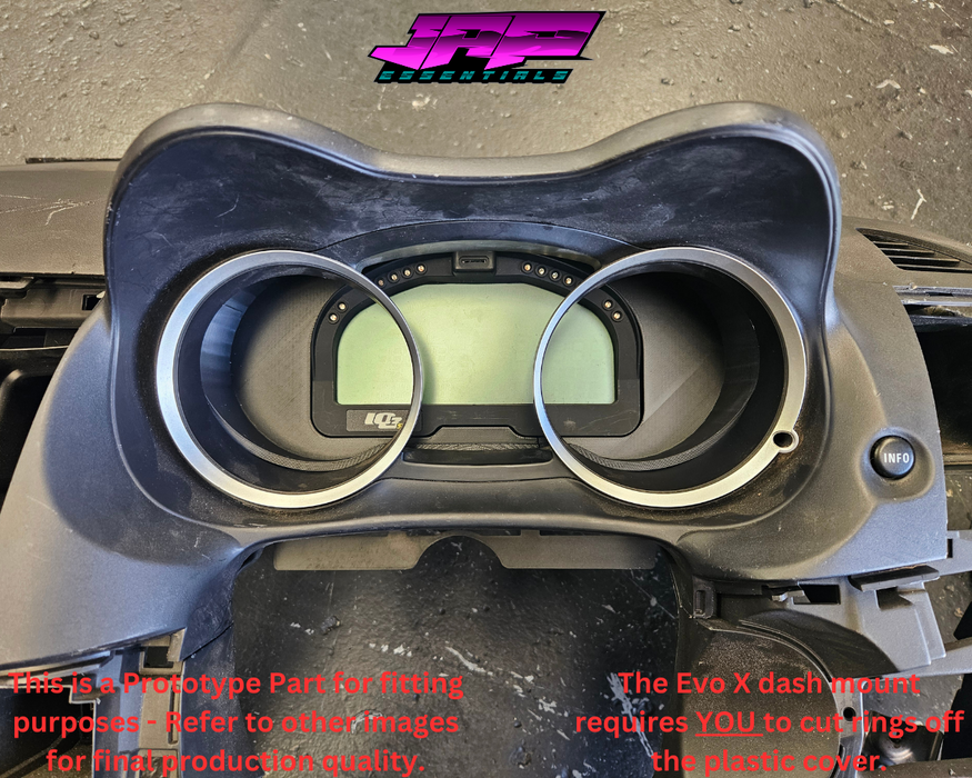 Digital Display Dash Mount to suit a Haltech IQ3 Display Screen which is a direct fit OEM factory fit which has a perfect interior black paint finish.
