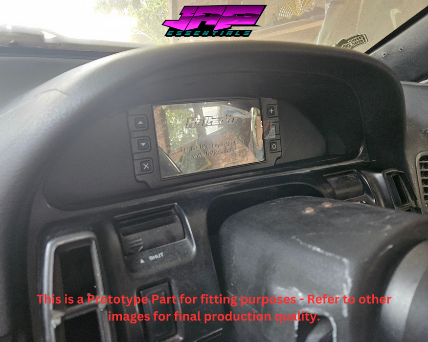 Digital Display Dash Mount to suit a Haltech iC-7 Display Screen which is a direct fit OEM factory fit which has a perfect interior black paint finish.