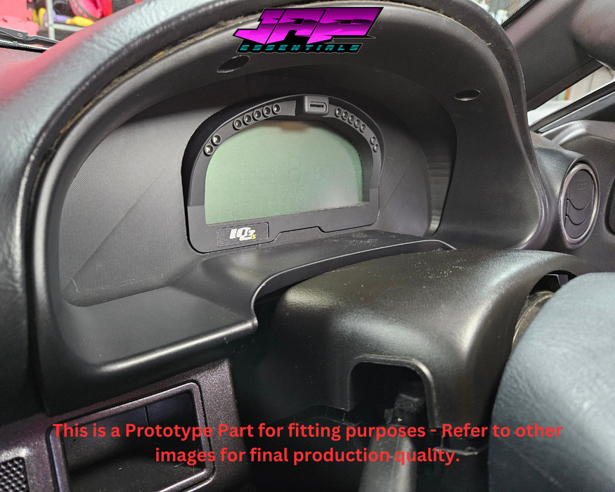 Digital Display Dash Mount to suit a Haltech IQ3 Display Screen which is a direct fit OEM factory fit which has a perfect interior black paint finish.