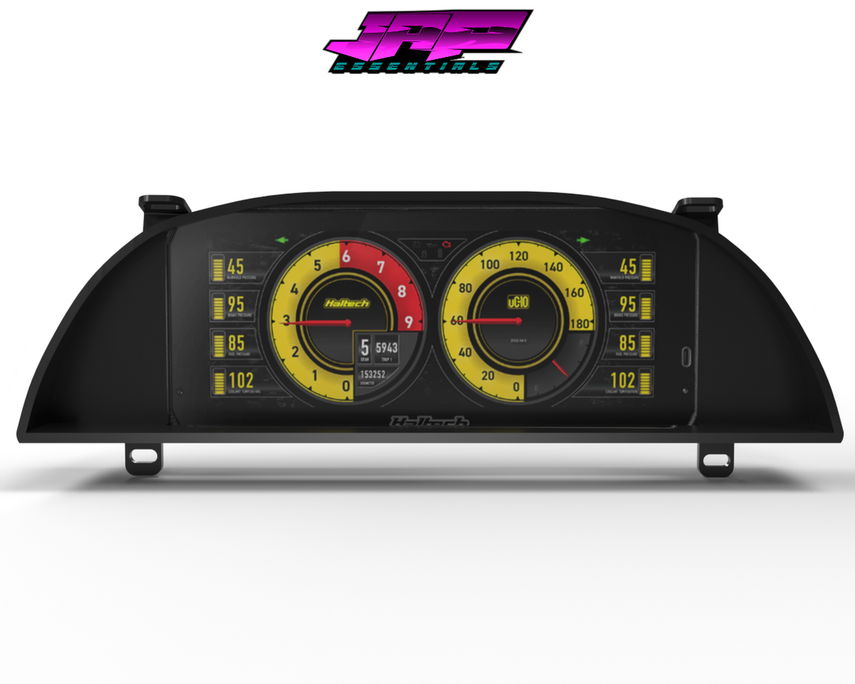 Geometry Dash R32 Haltech uC-10 Dash & Nissan Skyline R32 Cluster Mount — JAP Essentials