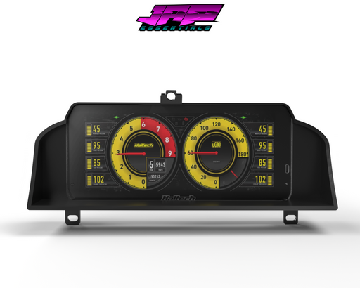 Digital Display Dash Mount to suit a Haltech uC-10 Display Screen which is a direct fit OEM factory fit which has a perfect interior black paint finish.